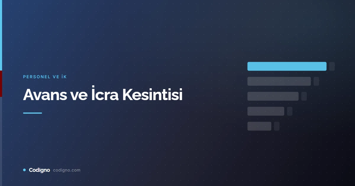 Avans ve İcra Kesintisi