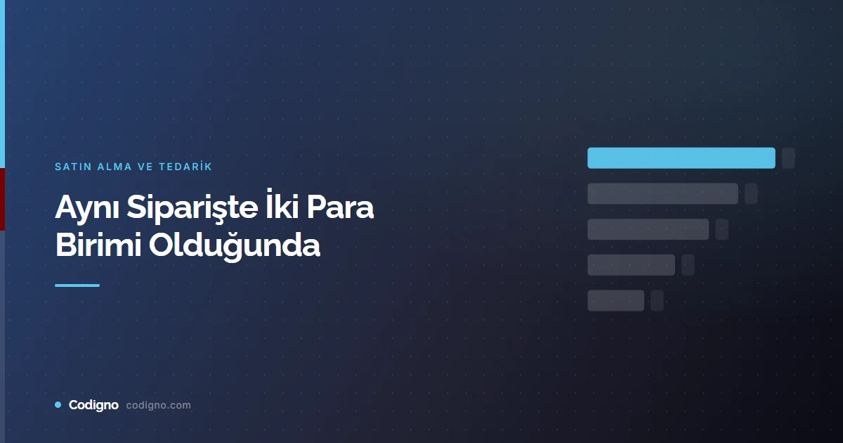 Aynı Siparişte İki Para Birimi Olduğunda