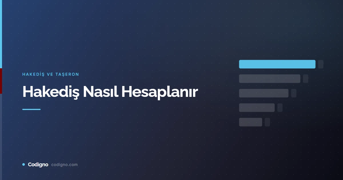 Hakediş Nasıl Hesaplanır