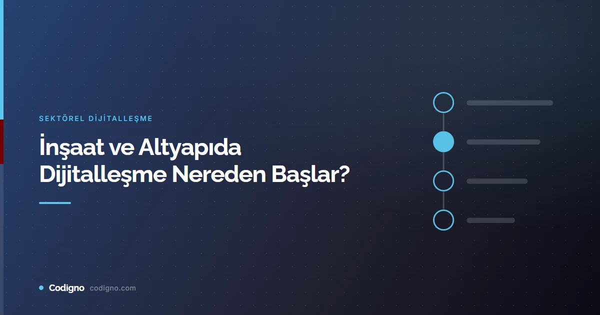 İnşaat ve Altyapıda Dijitalleşme Nereden Başlar?