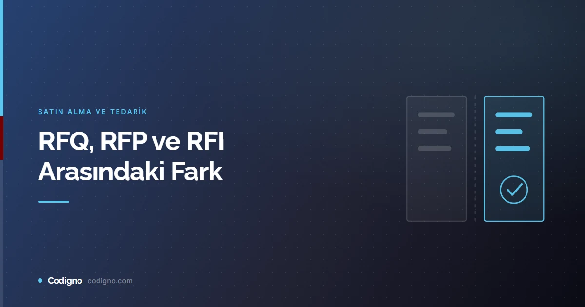 RFQ, RFP ve RFI Arasındaki Fark