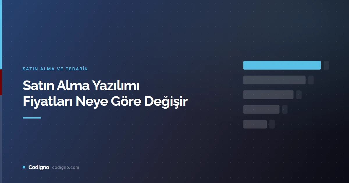 Satın Alma Yazılımı Fiyatları Neye Göre Değişir