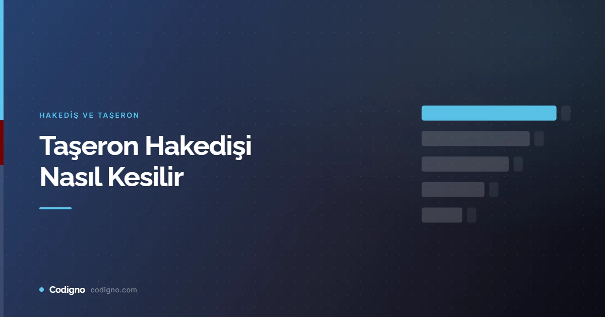 Taşeron Hakedişi Nasıl Kesilir
